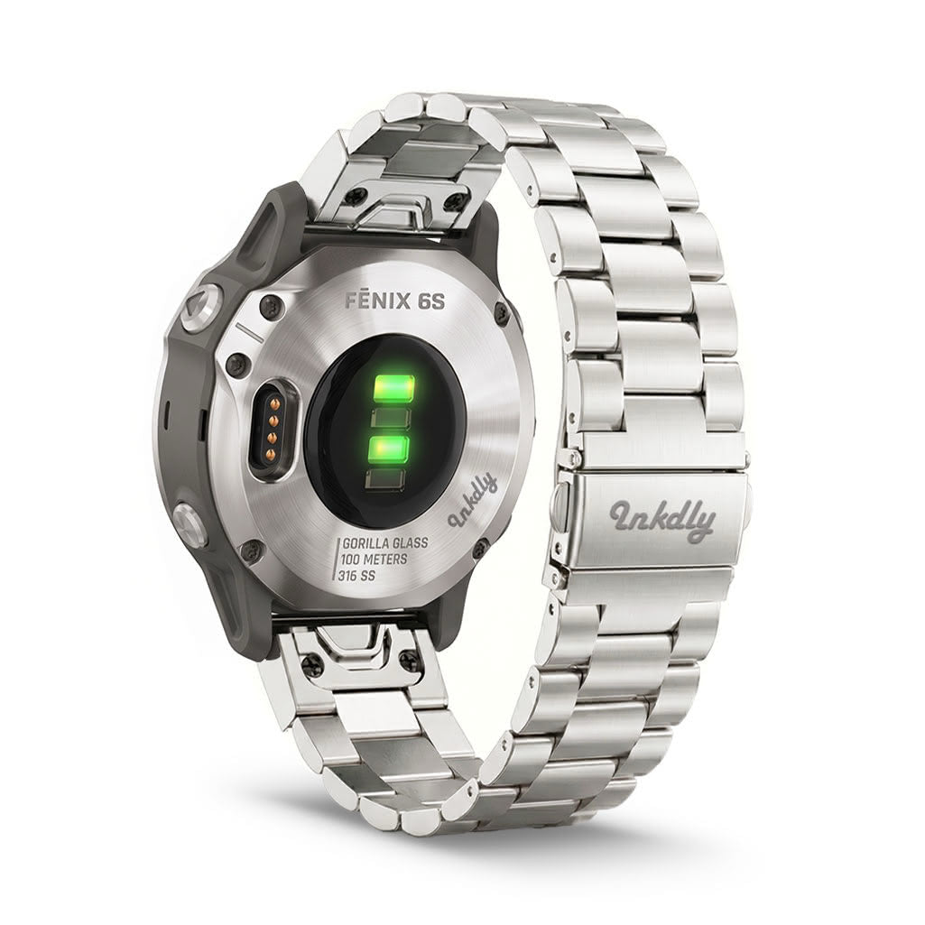 Boss Stainless Garmin Fenix 6S Bands Replacement Quick Change (20mm) Silver