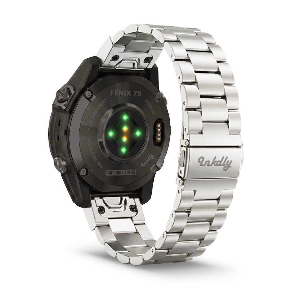 Boss Stainless Garmin Fenix 7S Bands Replacement Quick Change (20mm) Silver