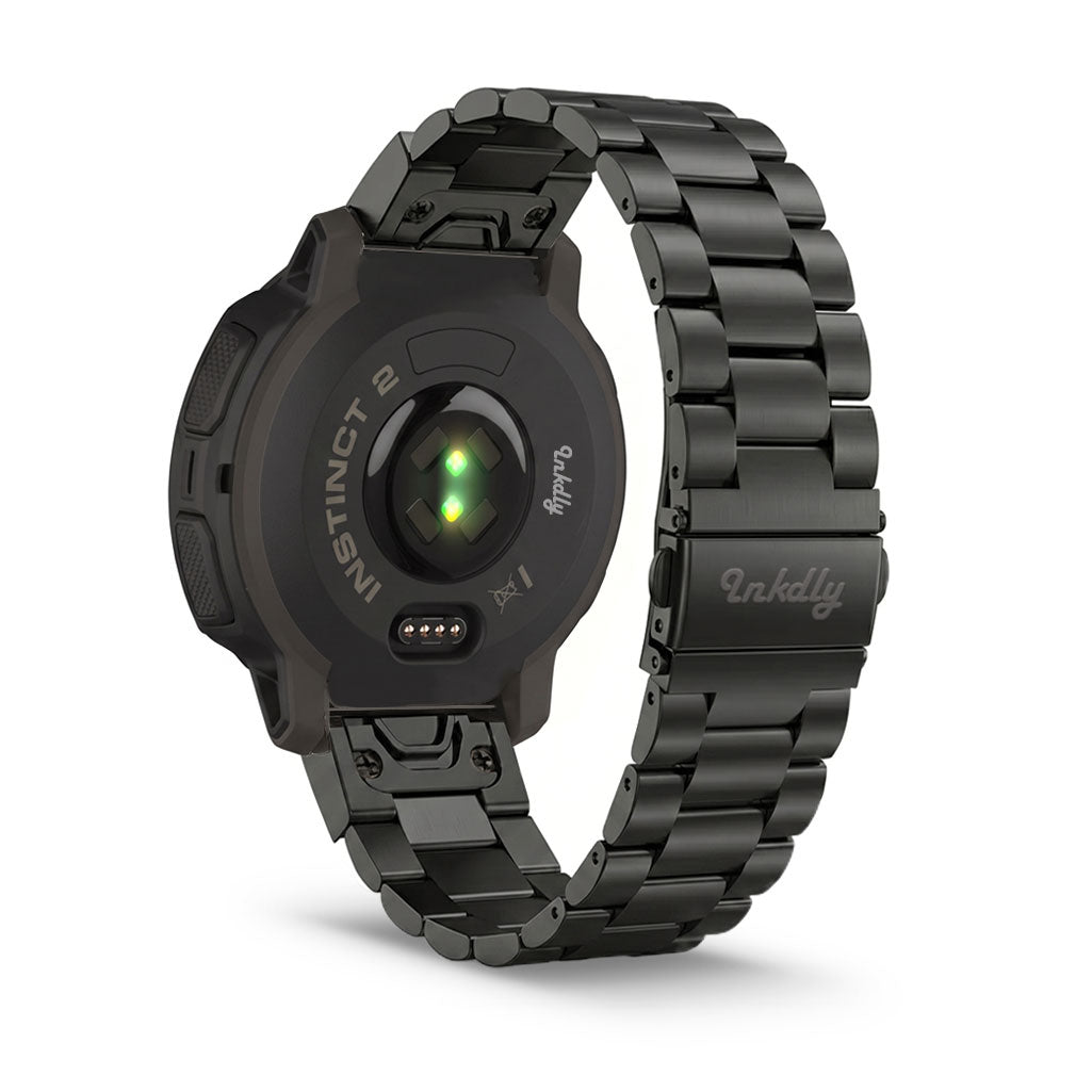 Boss Stainless Garmin Instinct 2 Bands Replacement Quick Change (22mm) Black