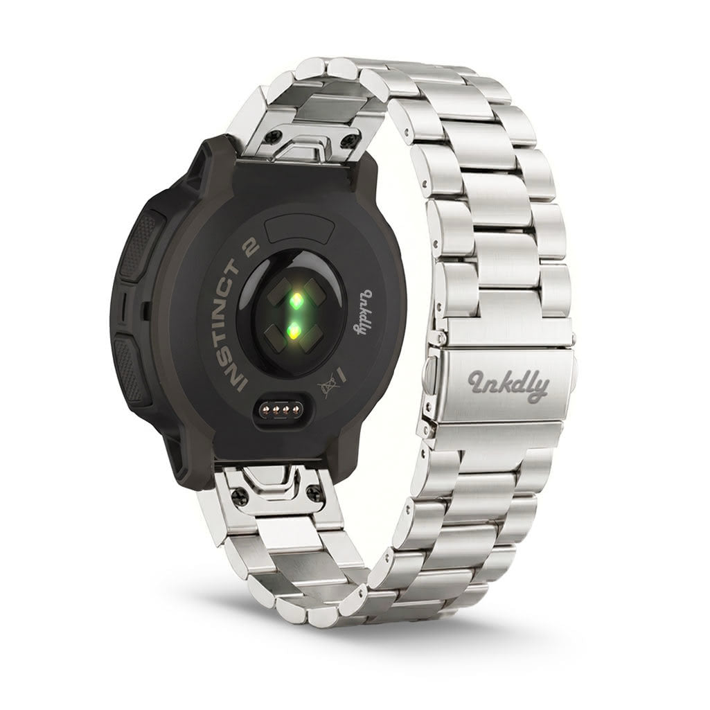 Boss Stainless Garmin Instinct 2 Bands Replacement Quick Change (22mm) Silver