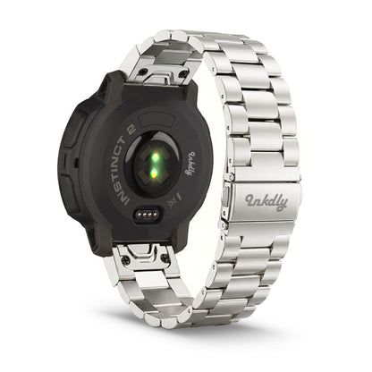 Boss Stainless Garmin Instinct 2 Bands Replacement Quick Change (22mm) Silver