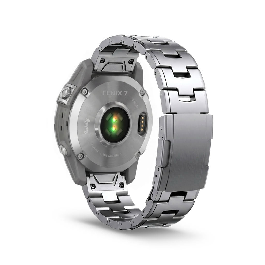 Evo Titanium Garmin Fenix 7 Bands Replacement Quick Change (22mm) Silver