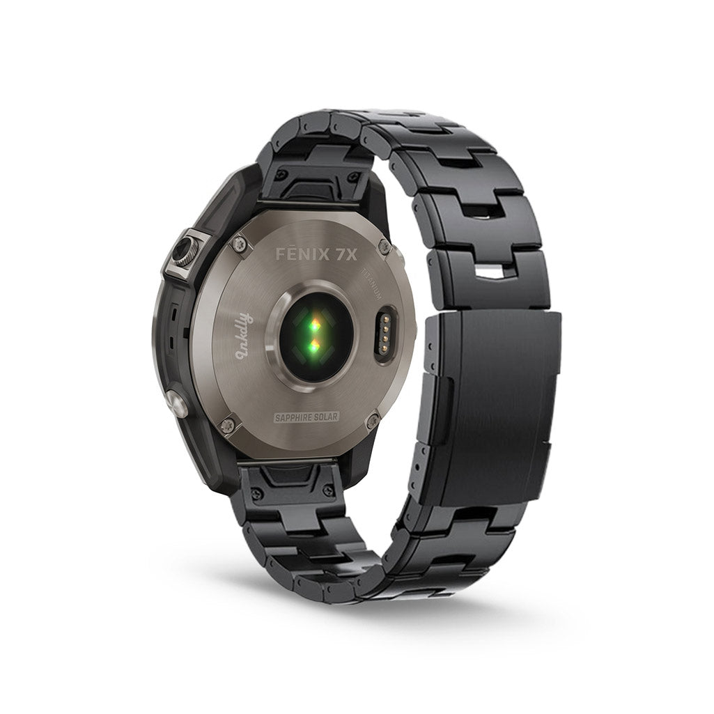 Evo Titanium Garmin Fenix 7X Bands Replacement Quick Change (26mm) Black