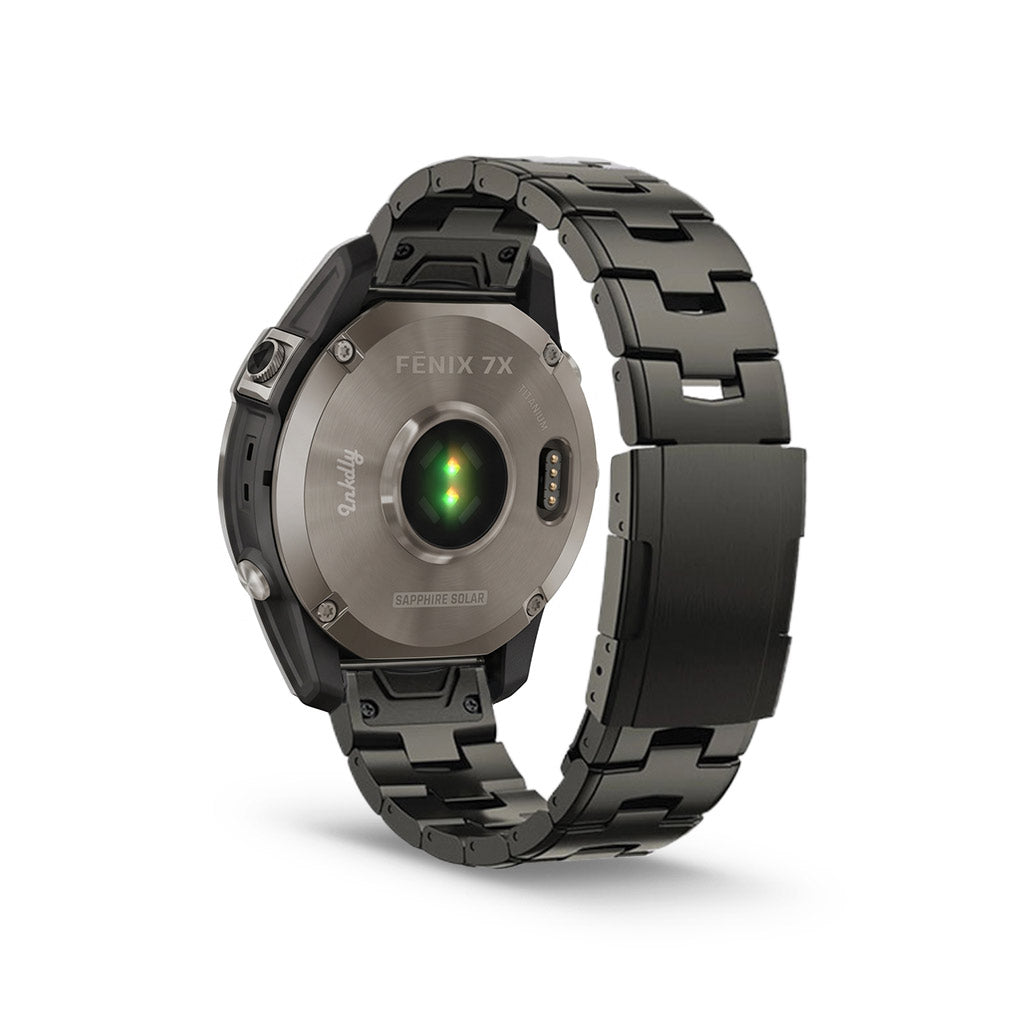 Evo Titanium Garmin Fenix 7X Bands Replacement Quick Change (26mm) Grey