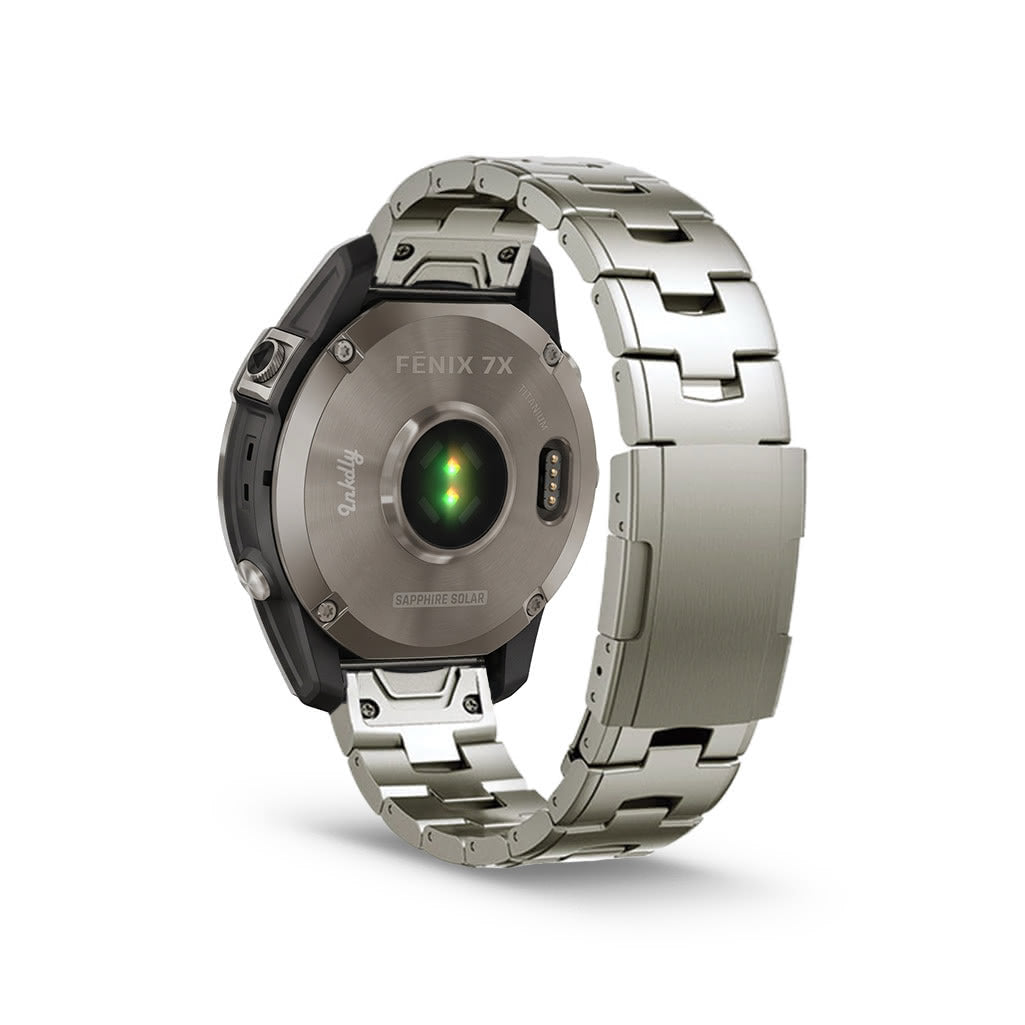Evo Titanium Garmin Fenix 7X Bands Replacement Quick Change (26mm) Natural
