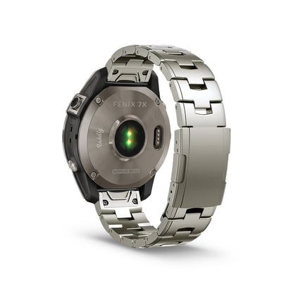 Evo Titanium Garmin Fenix 7X Bands Replacement Quick Change (26mm) Natural