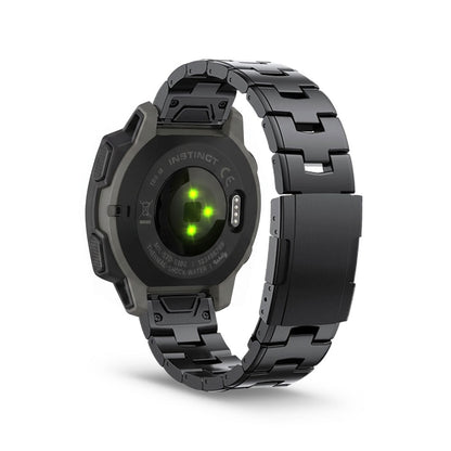 Evo Titanium Garmin Instinct Bands Replacement Quick Change (22mm) Black