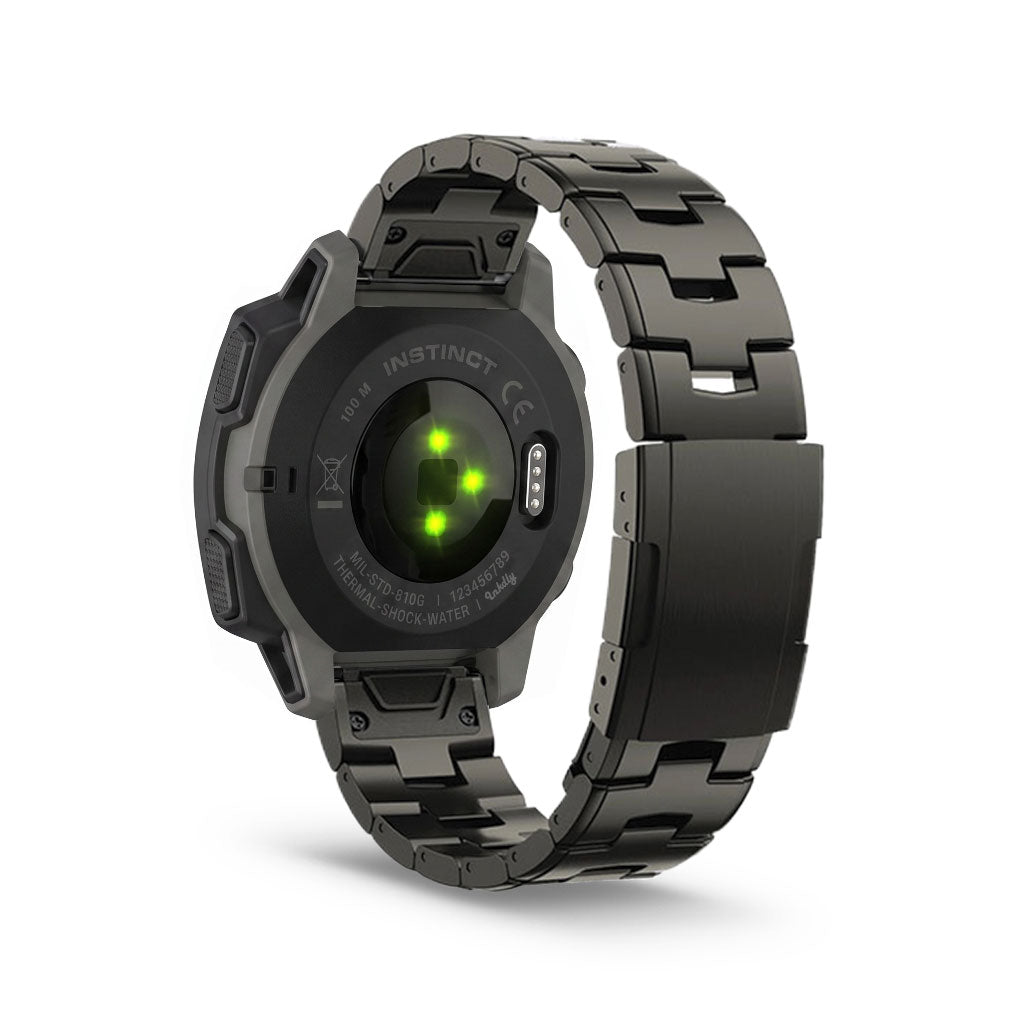 Evo Titanium Garmin Instinct Bands Replacement Quick Change (22mm) Grey