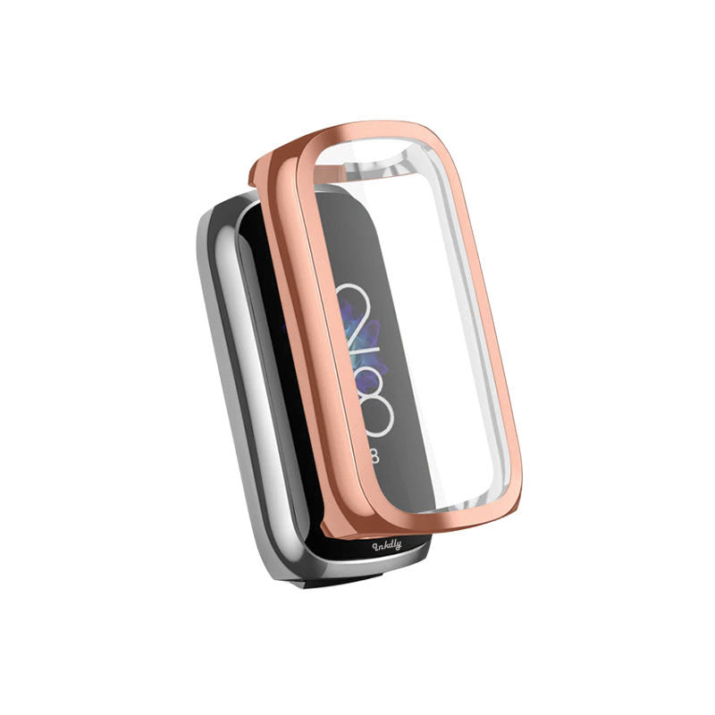 Slimfit Fitbit Luxe Protective Case & Screen Protector Rose Gold  