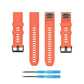 Garmin Band Replacement Straps with Quick Change (20mm) Orange Red  
