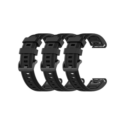 Tankd Garmin Epix Gen 2 Bands Replacement Quick Change 20mm For 42mm Watch Black (3-Pack)