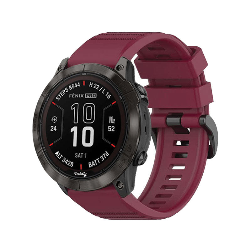 Tankd Garmin Fenix 7X Bands Replacement Straps (26mm) Wine Red