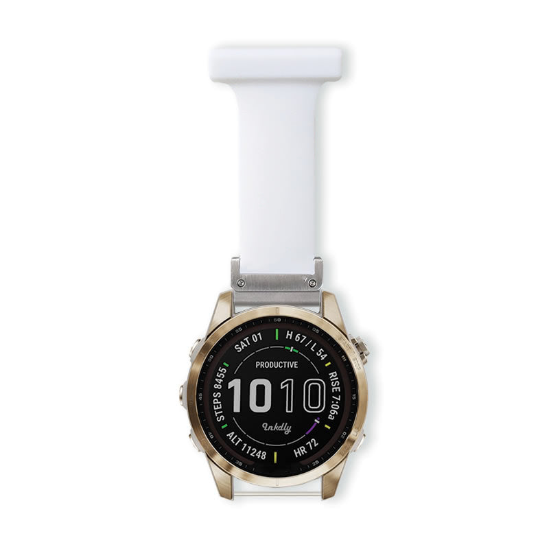 Garmin Fenix 7S Nurse Fob Clip Quick Change (20mm) White