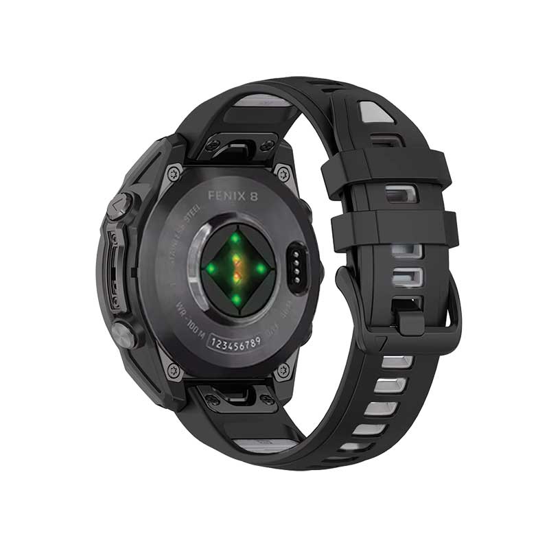 Garmin Fenix 8 Watch Bands Replacement Quick Change 20mm For 43mm Watch Black + Grey