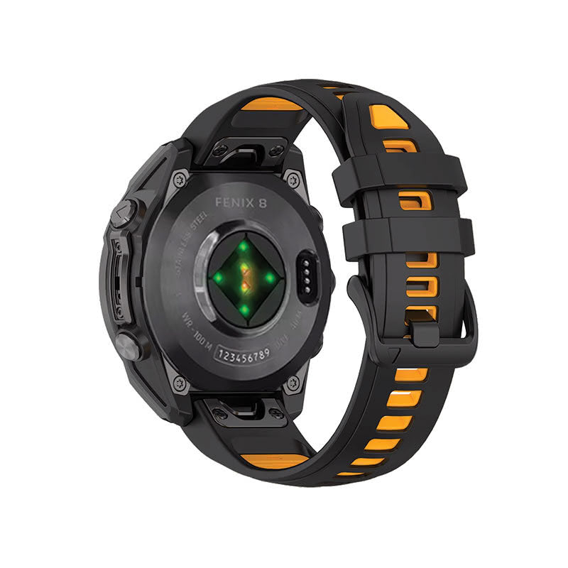 Garmin Fenix 8 Watch Bands Replacement Quick Change 20mm For 43mm Watch Black + Orange