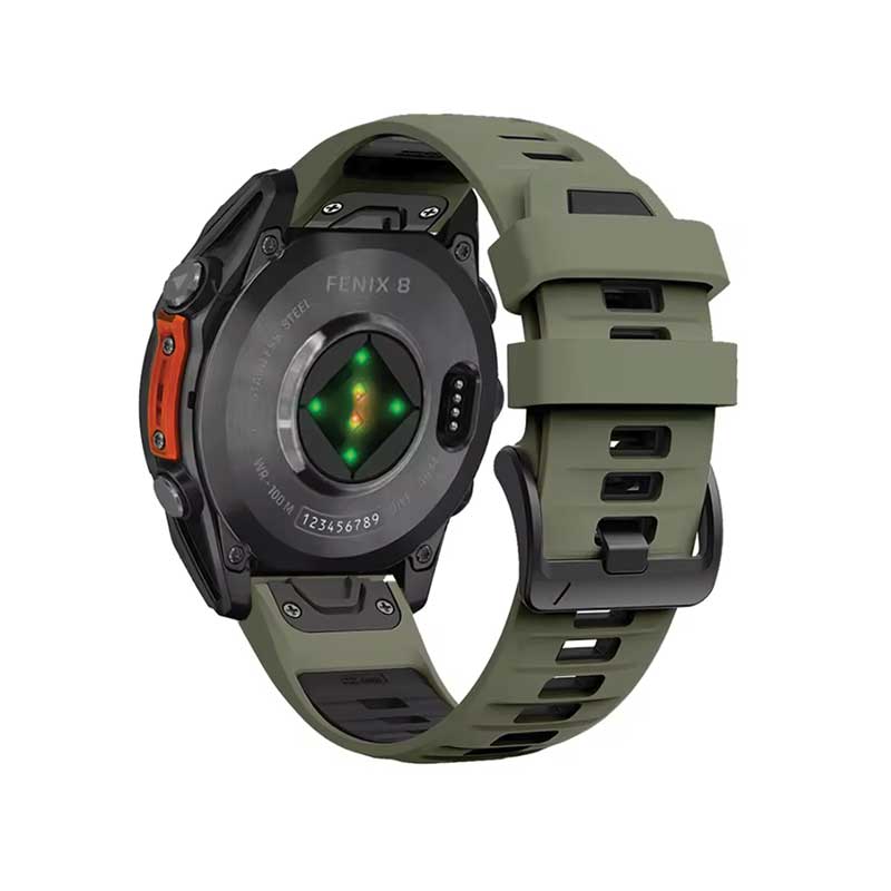 Garmin Fenix 8 Watch Bands Replacement Quick Change 22mm For 47mm Watch Army Green + Black
