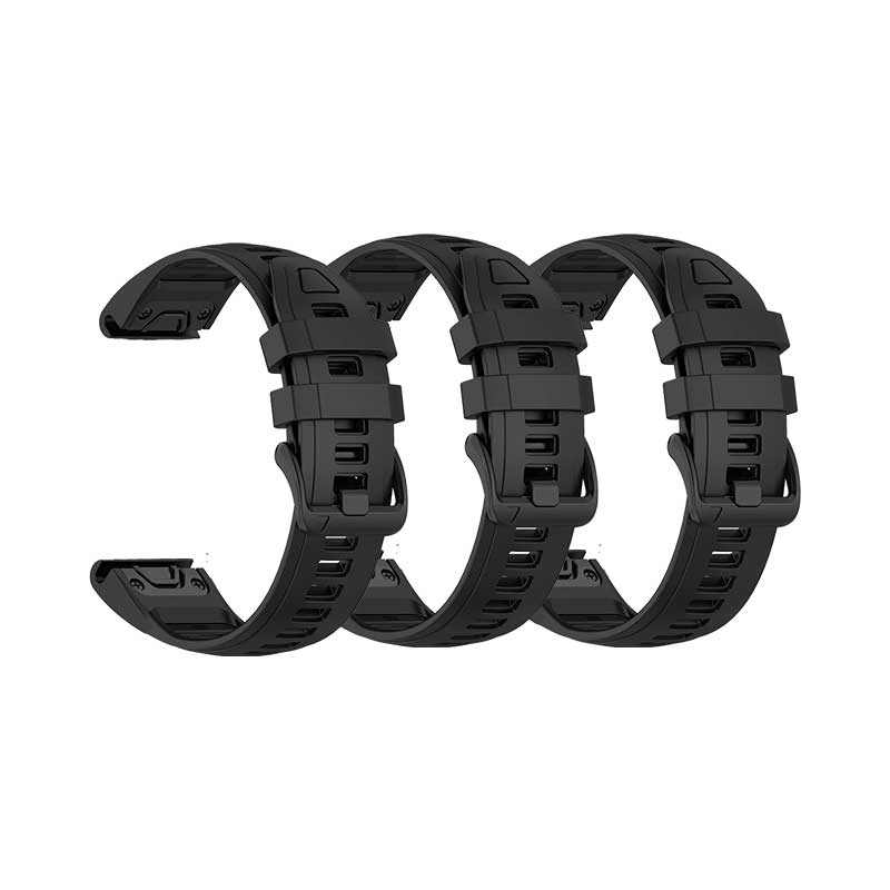 Garmin Fenix 8 Watch Bands Replacement Quick Change 20mm For 43mm Watch Black (3-Pack)