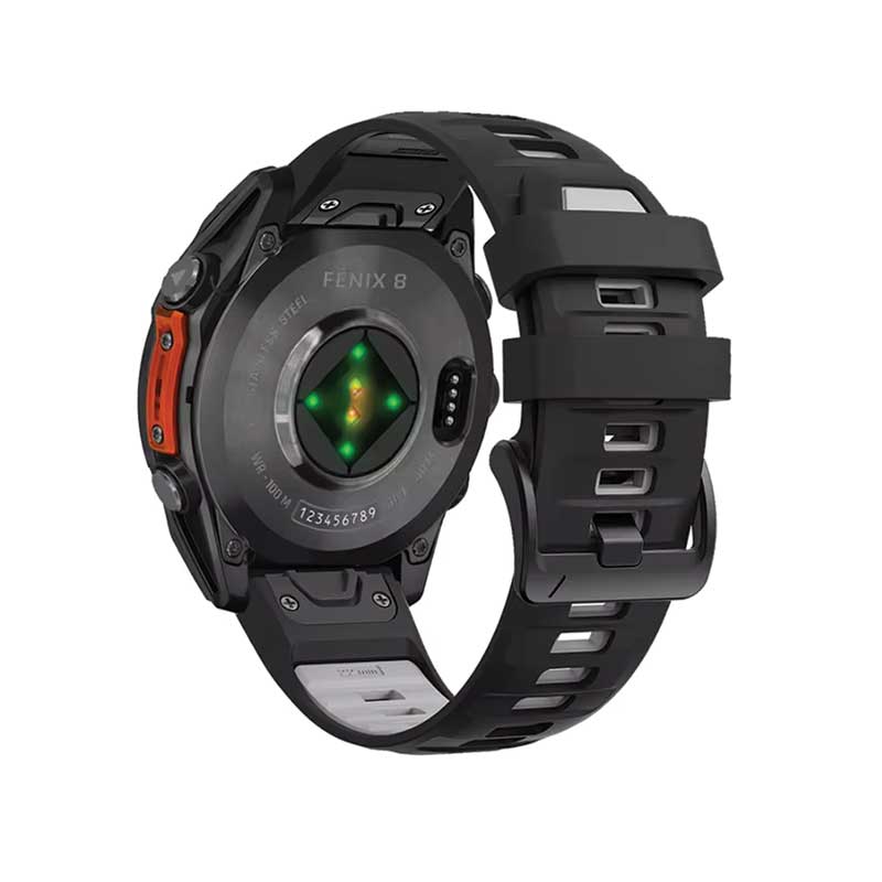 Garmin Fenix 8 Watch Bands Replacement Quick Change 22mm For 47mm Watch Black + Grey