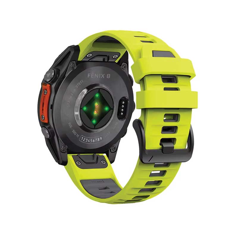 Garmin Fenix 8 Watch Bands Replacement Quick Change 22mm For 47mm Watch Lime + Grey