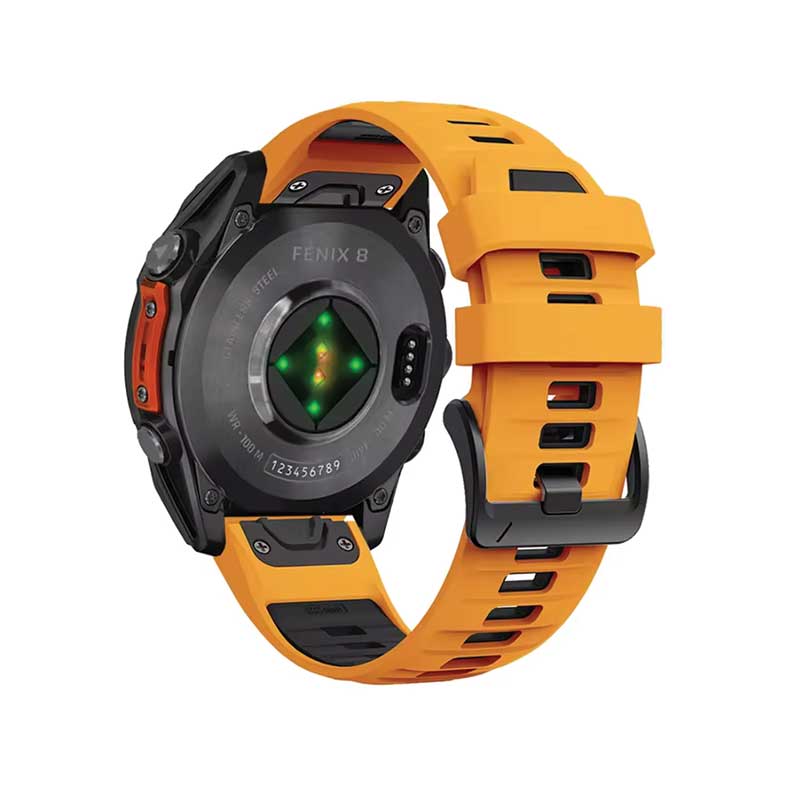 Garmin Fenix 8 Watch Bands Replacement Quick Change 22mm For 47mm Watch Orange + Black