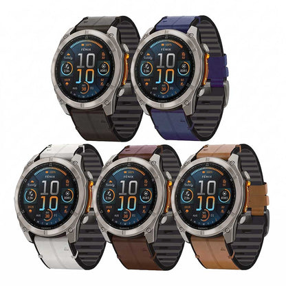 Leather Garmin Fenix 8 Watch Bands Replacement Quick Change
