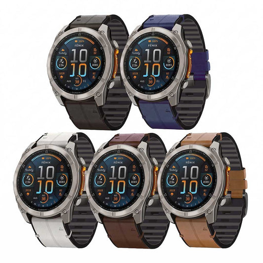 Leather Garmin Fenix 8 Watch Bands Replacement Quick Change