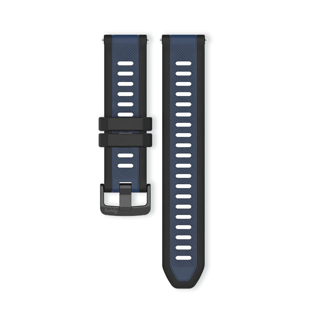 Garmin Forerunner 165 Bands Replacement Straps (20mm) Black + Midnight Blue