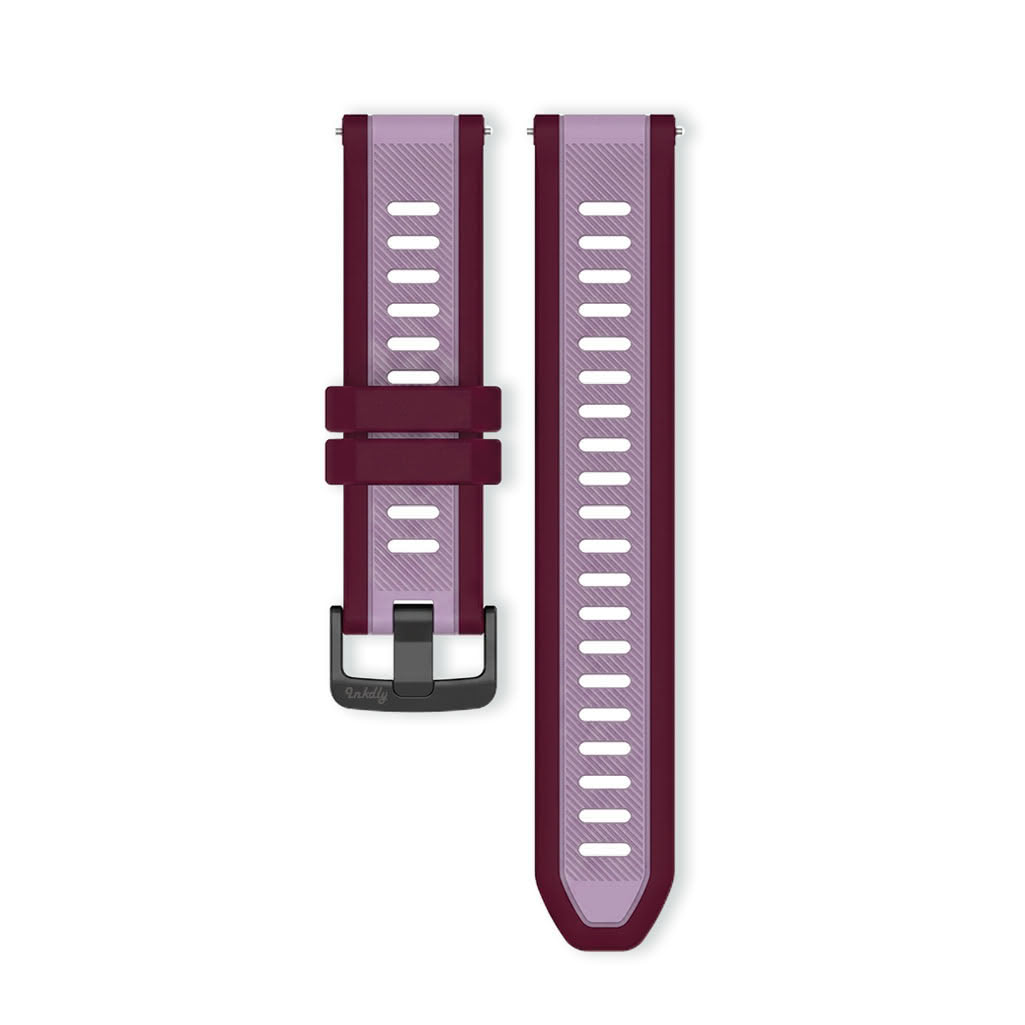 Garmin Forerunner 165 Bands Replacement Straps (20mm) Dark Purple + Light Purple