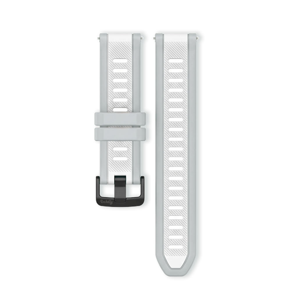 Garmin Forerunner 165 Bands Replacement Straps (20mm) Light Grey + White