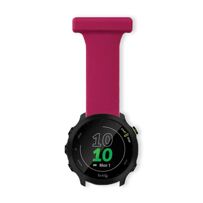 Garmin Forerunner 55 & 245 Nurse Fob Clip (20mm) Wine Red