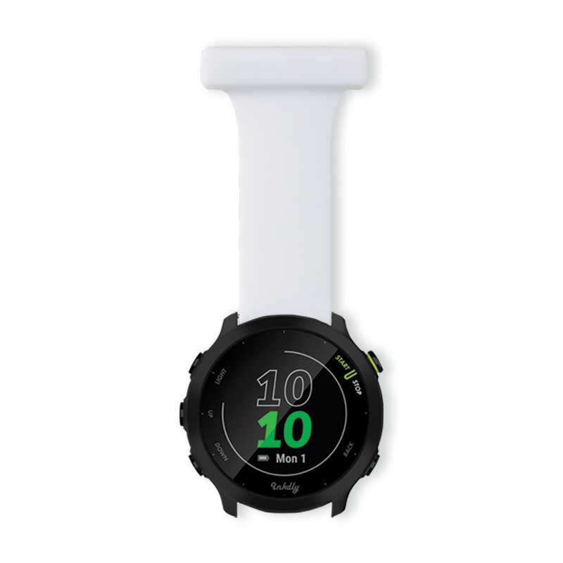 Garmin Forerunner 55 & 245 Nurse Fob Clip (20mm) White