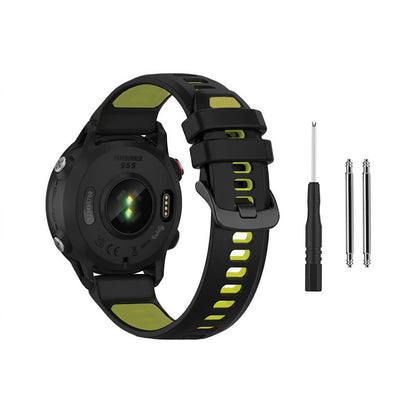 Garmin Forerunner 955 Bands Replacement with Spring Bars (22mm) Black + Lime