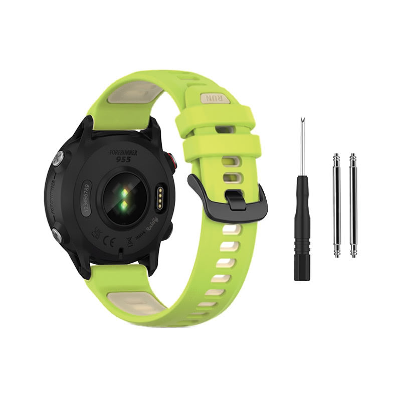 Garmin Forerunner 955 Bands Replacement with Spring Bars (22mm) Lime Sand
