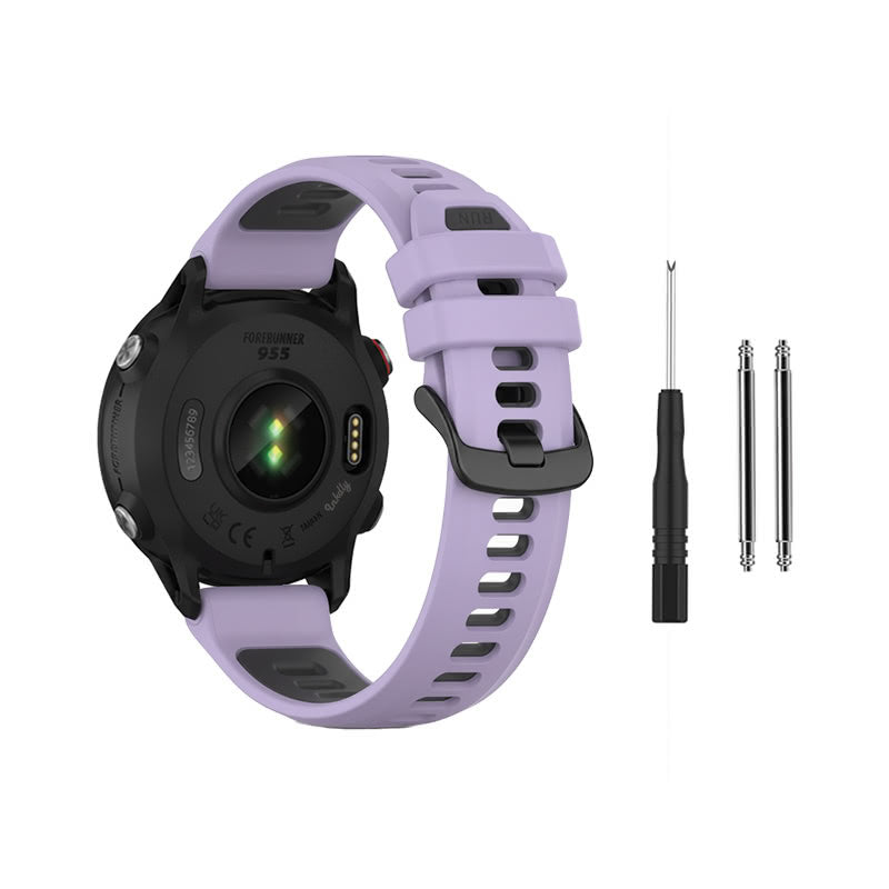 Garmin Forerunner 955 Bands Replacement with Spring Bars (22mm) Purple + Black