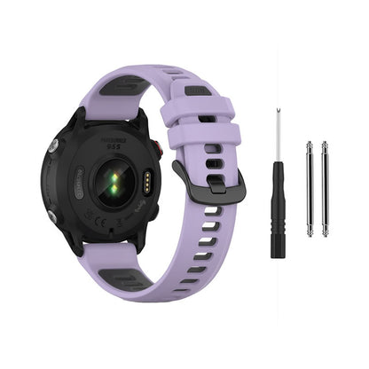 Garmin Forerunner 955 Bands Replacement with Spring Bars (22mm) Purple + Black