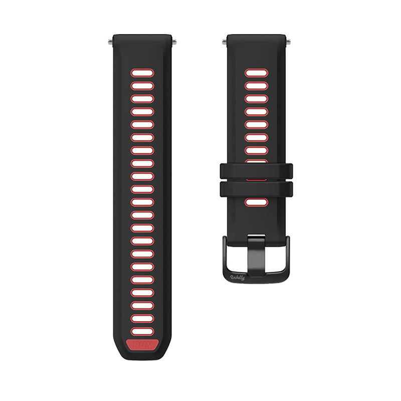 Garmin Forerunner 965 Bands Replacement with Spring Bars (22mm) Black + Red