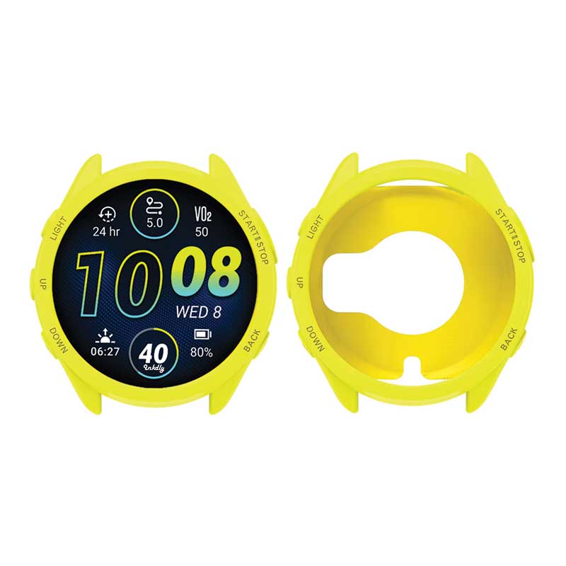 Rugged Garmin Forerunner 965 Protective Cover Case Yellow