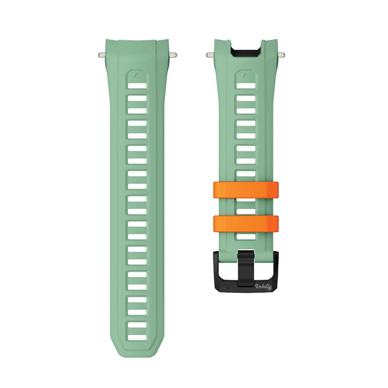 Garmin Instinct 3 Watch Bands Replacement with Spring Bars 22mm For 45mm Watch Teal + Orange