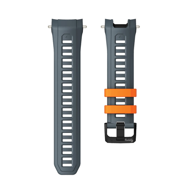 Garmin Instinct 3 Watch Bands Replacement with Spring Bars 22mm For 45mm Watch Twilight Blue + Orange