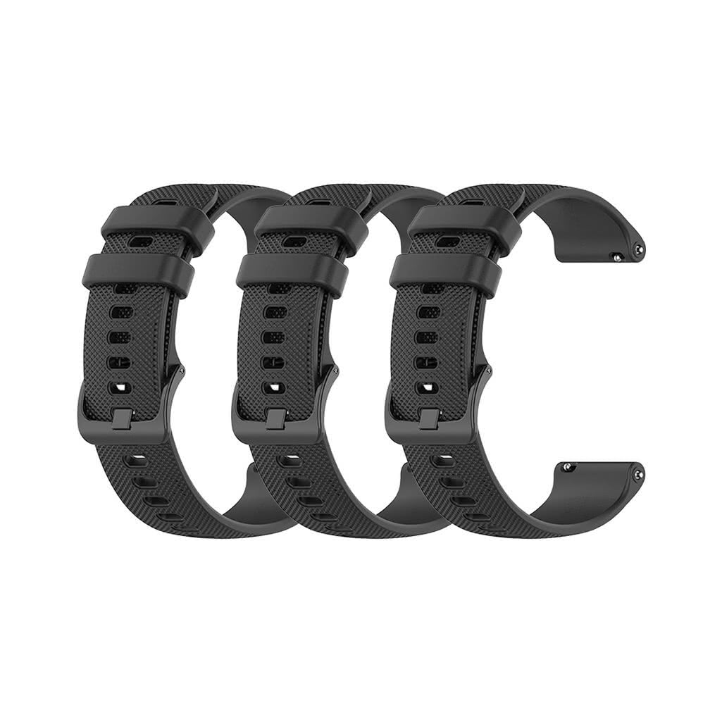 Garmin Venu 2 Plus Bands Replacement Straps (20mm) Black 3-Pack