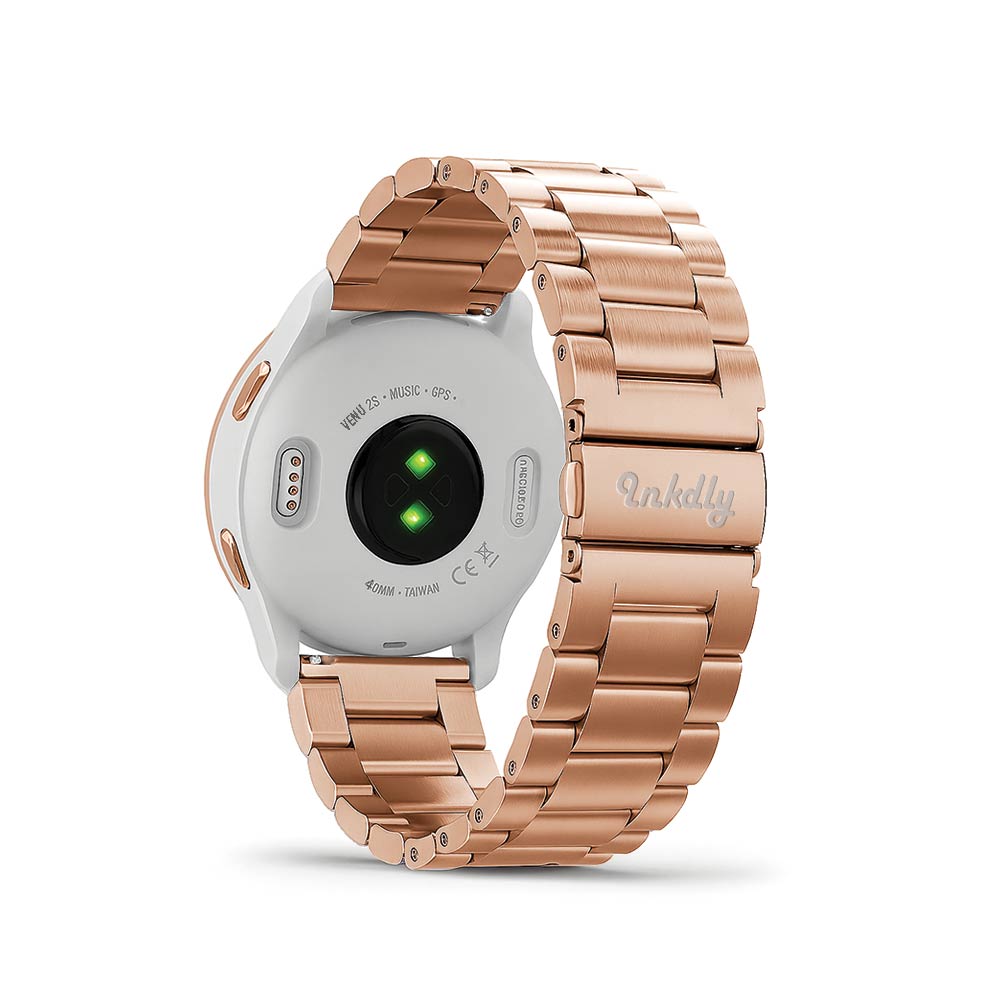 Boss Garmin Venu 2S Bands Replacement Stainless Link (18mm) Rose Gold