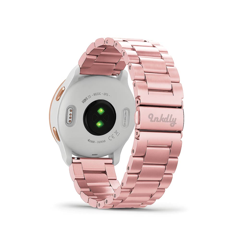 Boss Garmin Venu 2S Bands Replacement Stainless Link (18mm) Rose Pink