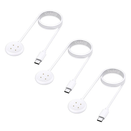 Google Pixel Watch 2 Charger Cable Replacement USB-C White (3-Pack)