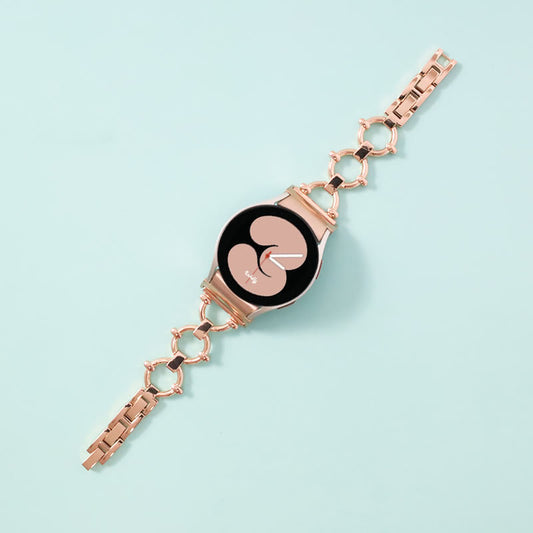 Harper Stainless Steel Samsung Galaxy Watch 4 Bands Replacement Rose Gold