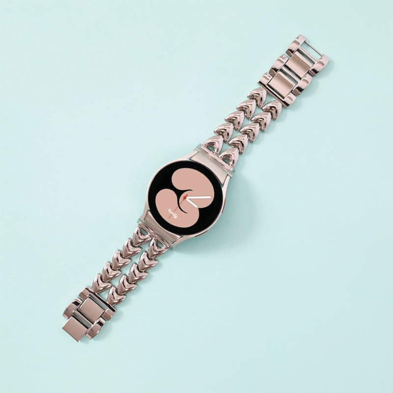 Juliet Stainless Steel Samsung Galaxy Watch 4 Bands Replacement Silver