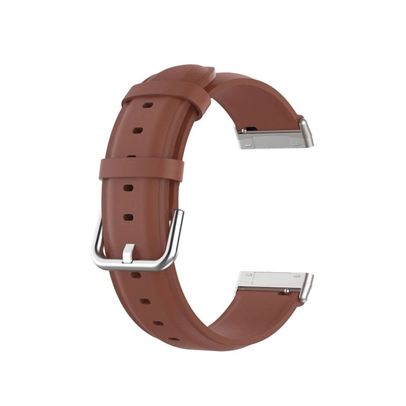 Leather Fitbit Versa 4 & Sense 2 Band Replacement Strap Brown  