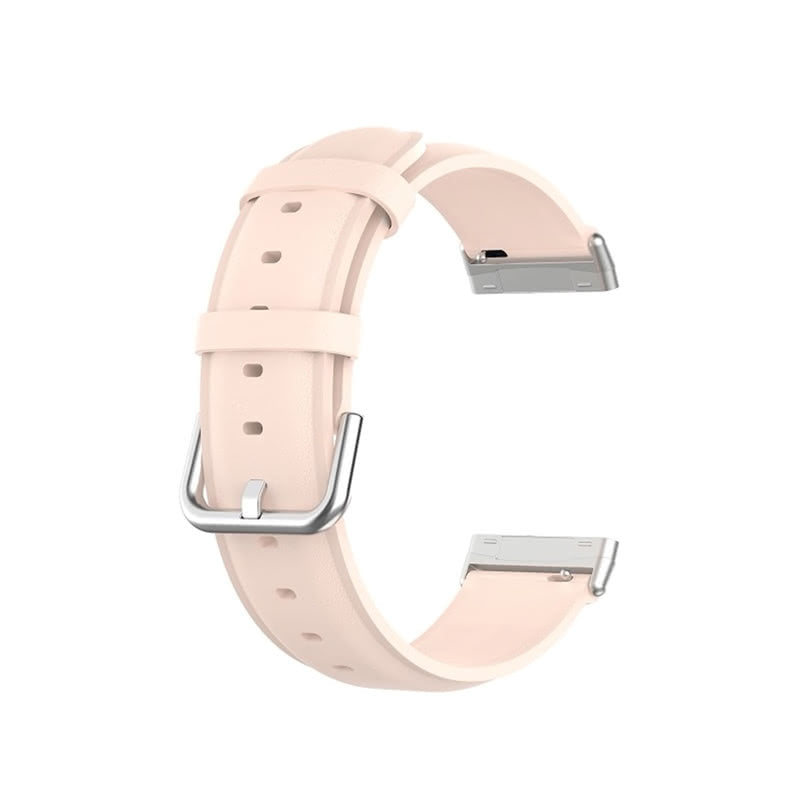 Leather Fitbit Versa 4 & Sense 2 Band Replacement Strap Light Pink  