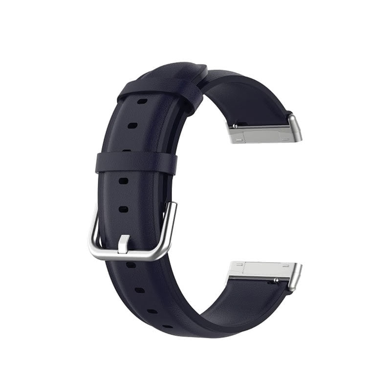 Leather Fitbit Versa 4 & Sense 2 Band Replacement Strap Navy  