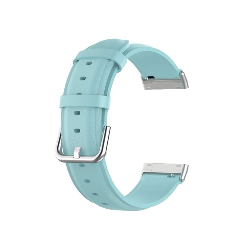 Leather Fitbit Versa 4 & Sense 2 Band Replacement Strap Light Blue  