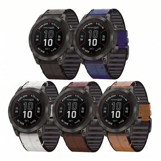 Leather Garmin Fenix 7X Bands Replacement Quick Change (26mm)